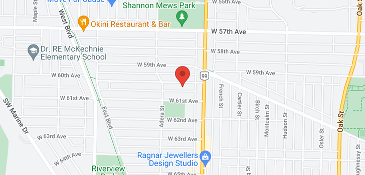 map of 1538 W 60TH AVENUE